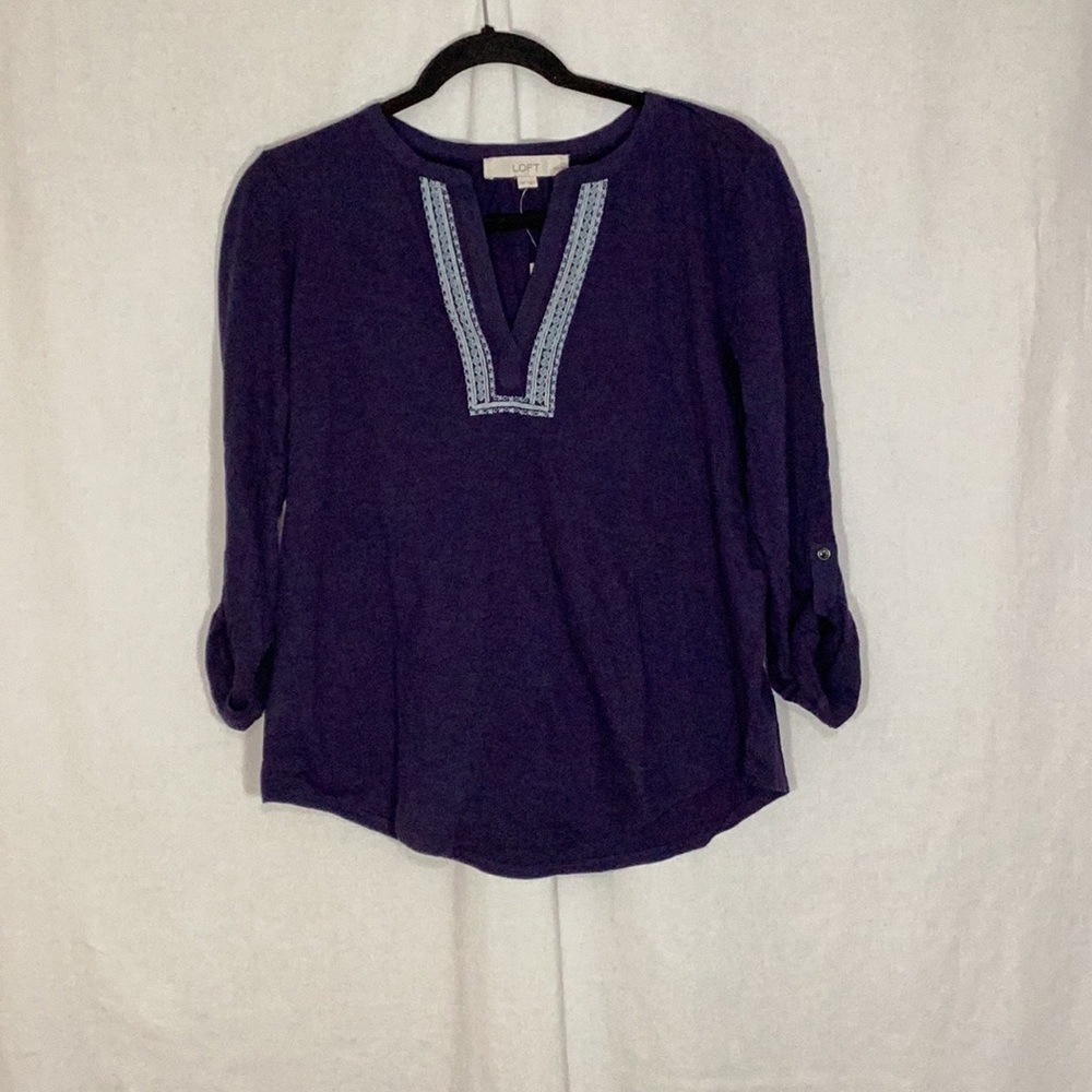 Loft Petites V-Neck Top